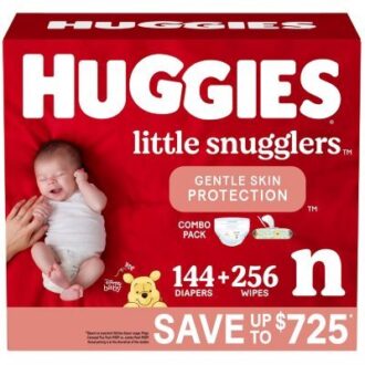 Huggies Little Snugglers Diapers Newborn & Wipe Combo