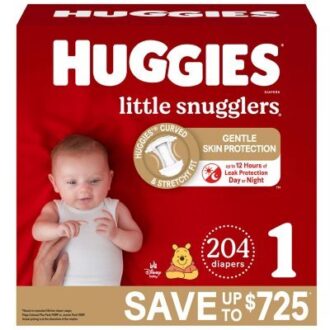 Huggies Little Snugglers Diapers Size 1  (204 ct.)
